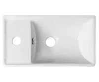 SAPHO MINOS keramické umývátko 40x22cm, baterie vlevo, bílá (3)