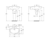 Umyvadlo s otvorem pro baterii 60 cm (1)