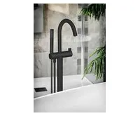 SAPHO Vanová baterie s připojením do podlahy, černá mat (1)