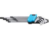 BGS Klíče T-profil T10 - T50, s vrtáním, sada 9 dílů, v poř.