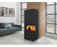 ROMOTOP Designový krb VARIANT Levá, horní odkouření, ohýbané sklo (2)