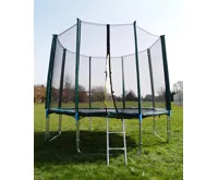 GoodJump 4UPVC zelená trampolína 366 cm s ochrannou sítí + žebřík + krycí plachta (6)