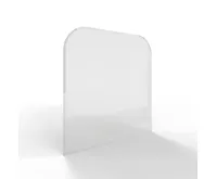 Sklo pod kamna - FLAMINGO Oblouk 1000x1000 mm, fazeta / 2xR200 / 6 mm (1)