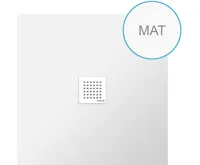 POLYSAN FLEXIA vanička z litého mramoru s možností úpravy rozměru, 100x100cm, bílá mat