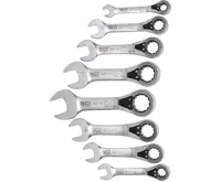 BGS Klíče očkoploché ráčnové 8-19 mm, extra krátké, sada 8 dílů (1)