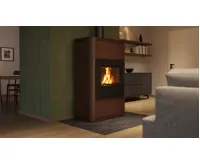 HS Flamingo Krbová kamna AQUAFLAM ® 25 s výměníkem - hnědá - sametová, základní regulace (29)