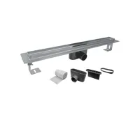 Odtokový sprchový žlab do prostoru, 900x55 mm, vč. roštu Strip, nerez (1)