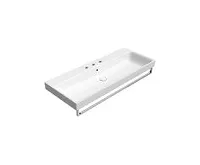 GSI NUBES keramické umyvadlo 120x50cm, broušená spodní hrana, 3 otvory, bílá ExtraGlaze (1)