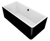 POLYSAN MARLENE CURVE L MONOLITH obdélníková vana 185x85x63cm, bílá/černá