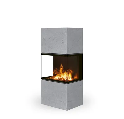 ROMOTOP Elektrický designový krb e-LERA Thermaline 62, tmavě šedá, dělené sklo