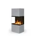 ROMOTOP Elektrický designový krb e-LERA Thermaline 62, tmavě šedá, dělené sklo
