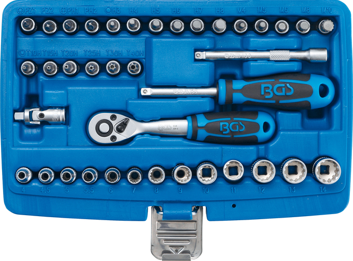 Bgs gola sada 1/4" gear lock 4,0-14,0 mm,  39 dílů