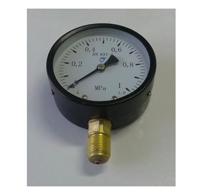Manometr - tlakoměr typ 312 - 100mm M20x1,5 " Radiál - spodní vývod 0-1,6 MPa