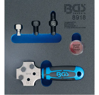 BGS Pertlovací přípravek pro osobní automobily, pr. 4,75 mm a 3/16"