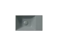 GSI KUBE X keramické umývátko 40x23cm, bez otvoru, pravé/levé, agave mat (1)
