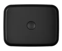 ISVEA INFINITY RECTANGLE keramické umyvadlo na desku, 50x36cm, černá mat (4)