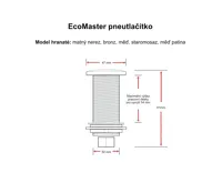 EcoMaster Samostatné pneutlačítko hranaté - matné Měď čistá světlá (7)