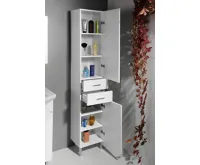 AQUALINE ZOJA/KERAMIA FRESH skříňka vysoká 35x184x29cm, bílá (5)