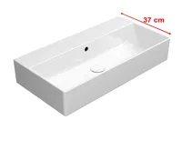GSI KUBE X keramické umyvadlo 70x37cm, bez otvoru, bílá ExtraGlaze