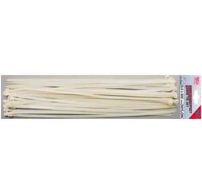 BGS Pásky vázací, bílé, 8.0 x 600 mm, 20 pcs.