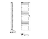 AQUALINE MILI otopné těleso 600x1798mm, bílá (7)