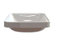 SAPHO ASTORIA umyvadlo zápustné, litý mramor, 55x37cm, bílá (5)