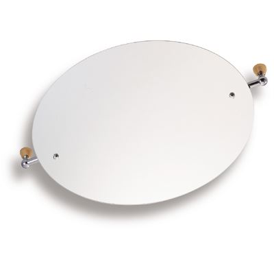 NOVASERVIS Zrcadlo s výklopným držákem ovál 60x50 cm Metalia 3 chrom - 6317,0
