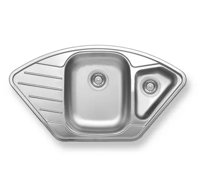 NOVASERVIS Dřez 50x92 1+1/2 s okapem a přepadem nerez - DR50/92